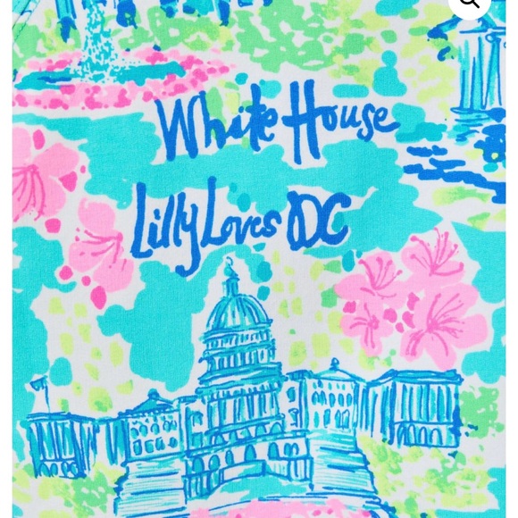 Brand New with Tag Lilly Pulitzer UPF 50+ Skipper Popover Lilly Loves DC, XL - Picture 2 of 5